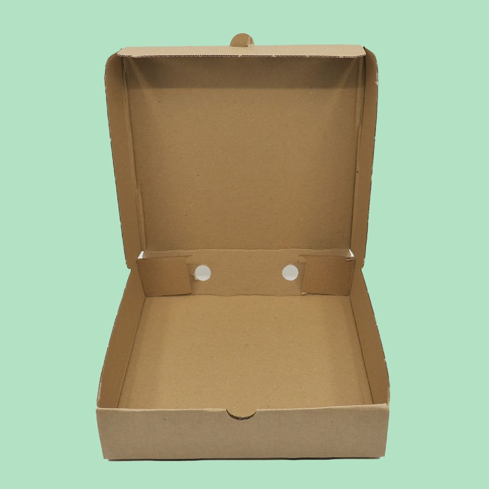 10" x 10" Brown E-Flute Pizza Box