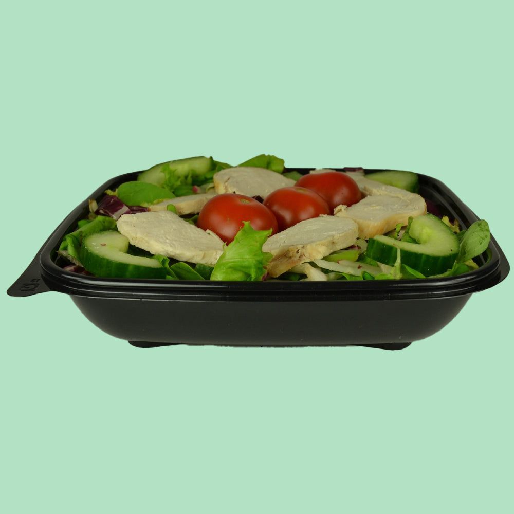 750ml Black Square rPET Tray
