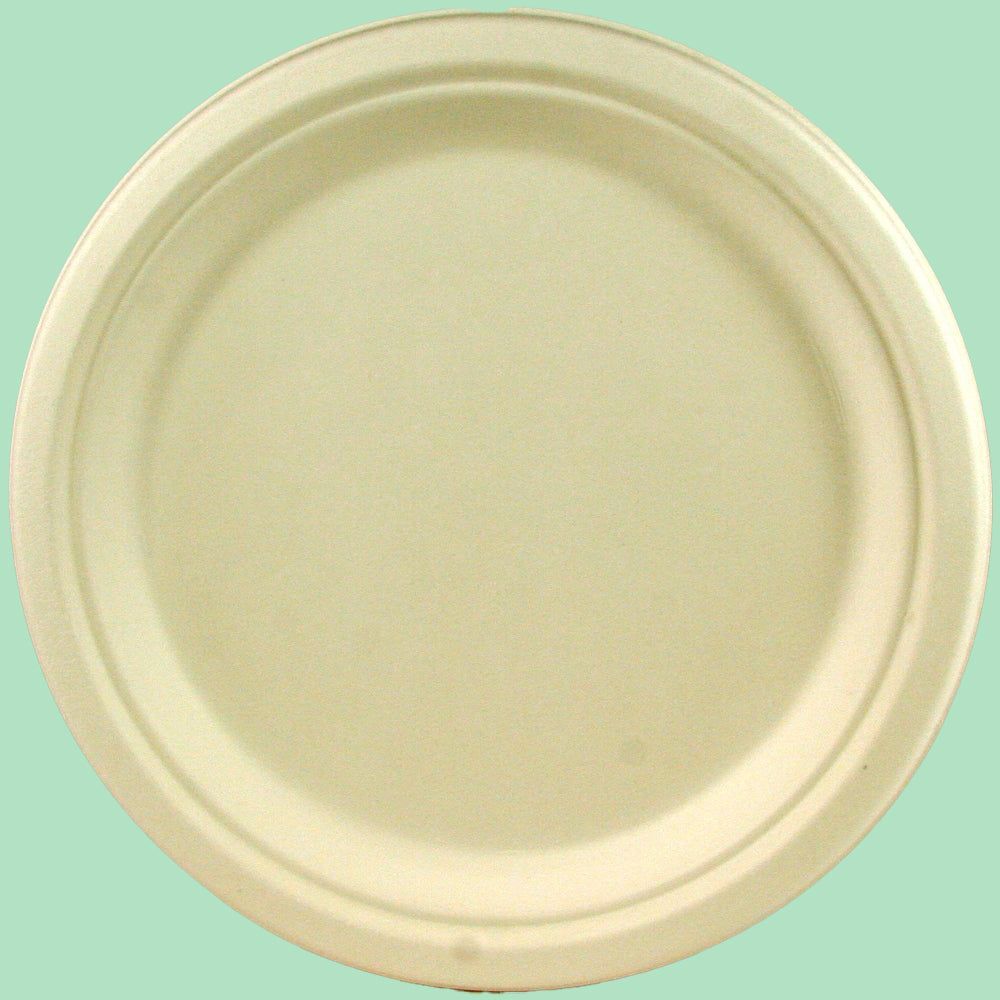 9" Round Bagasse Plate