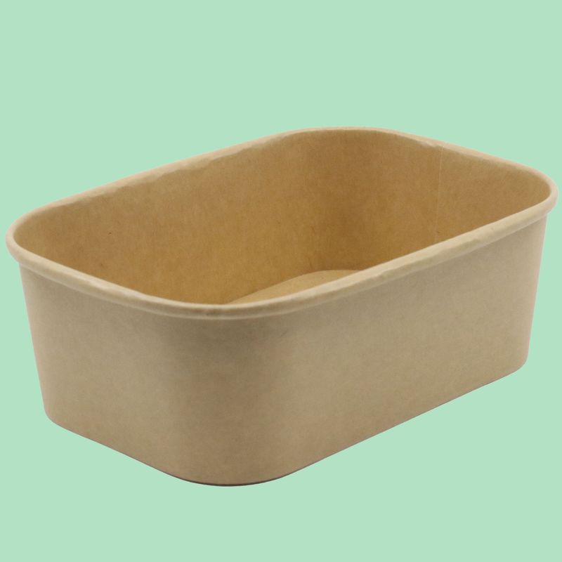750ml Kraft Rectangular Tray