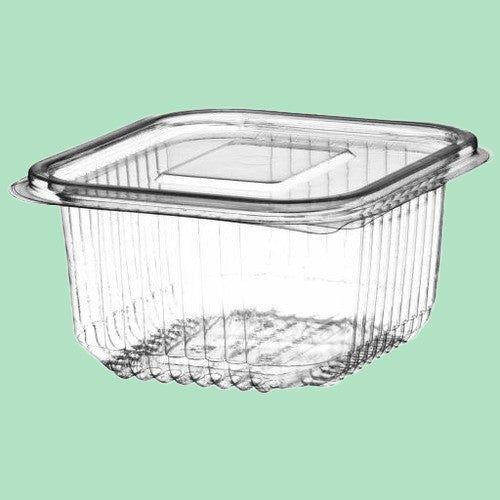500ml Square Hinged Lid rPET Container