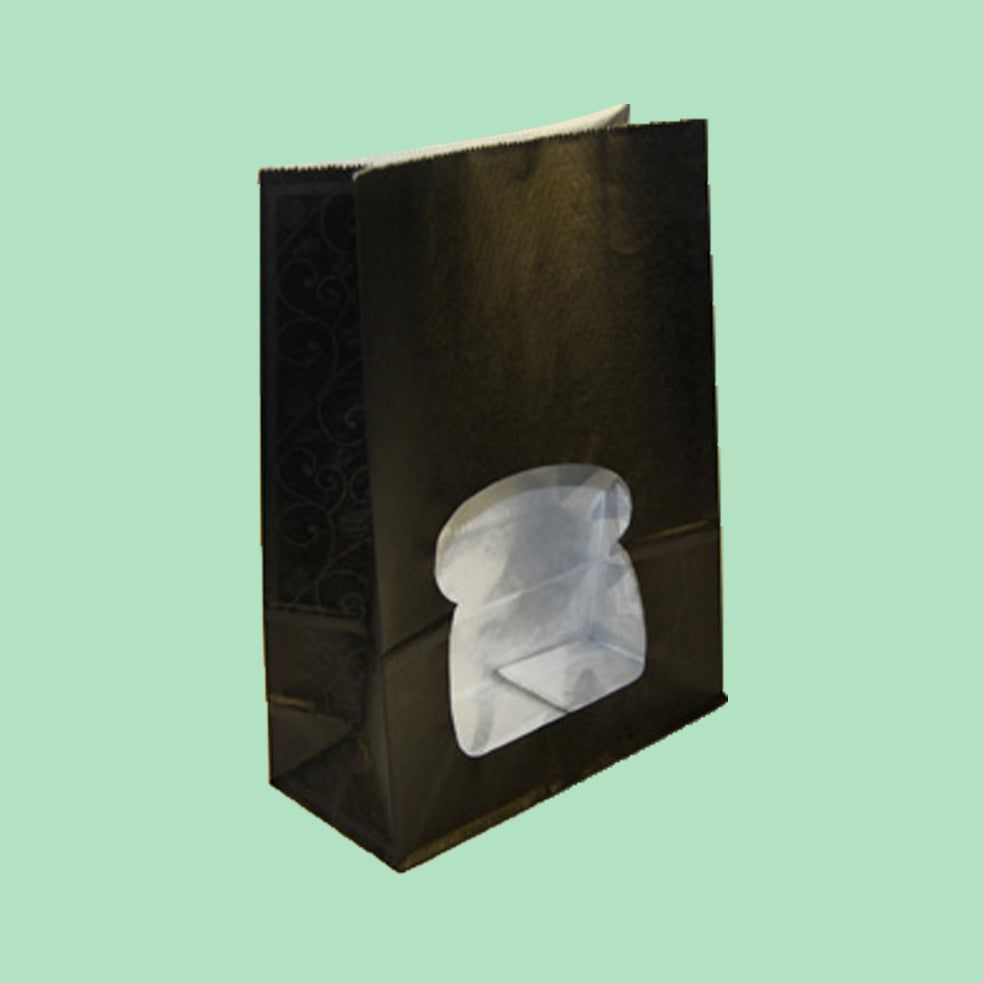 Black Sandwich Bag - Laminated
