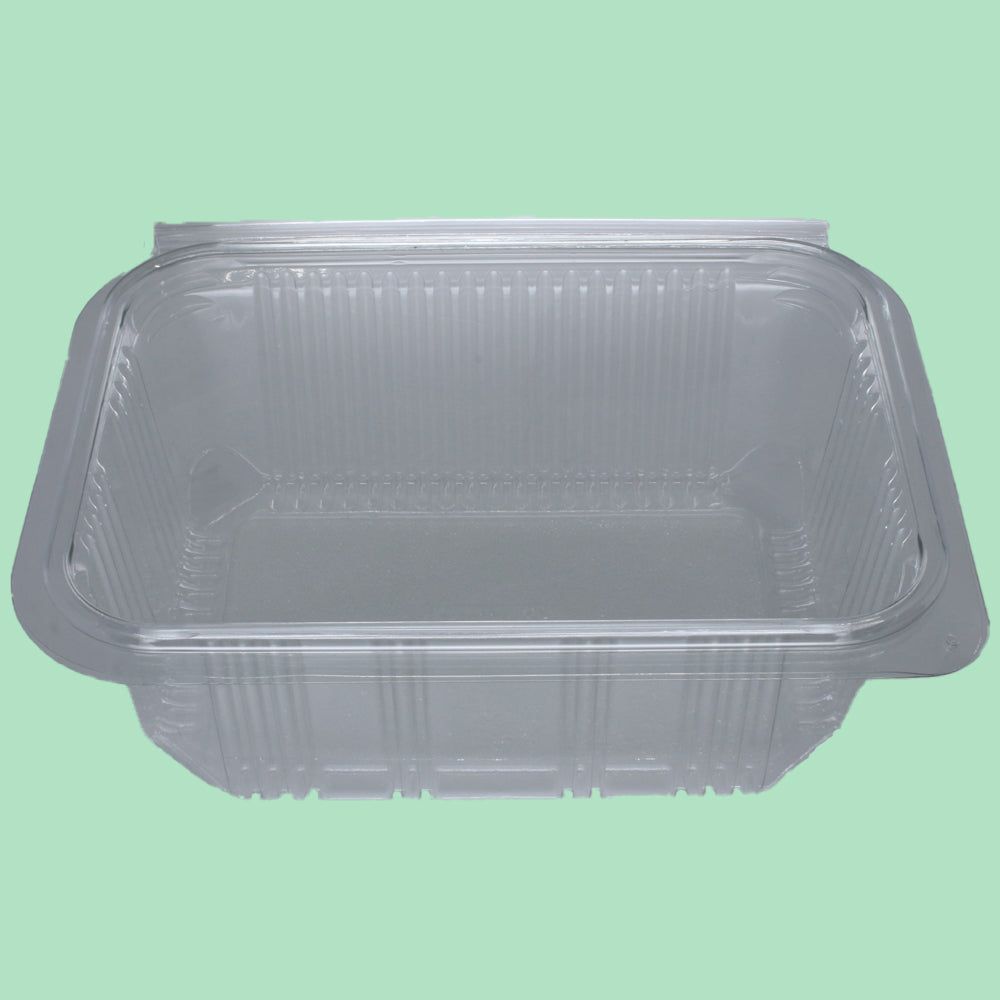 1000ml Rectangular Hinged Lid rPET Container