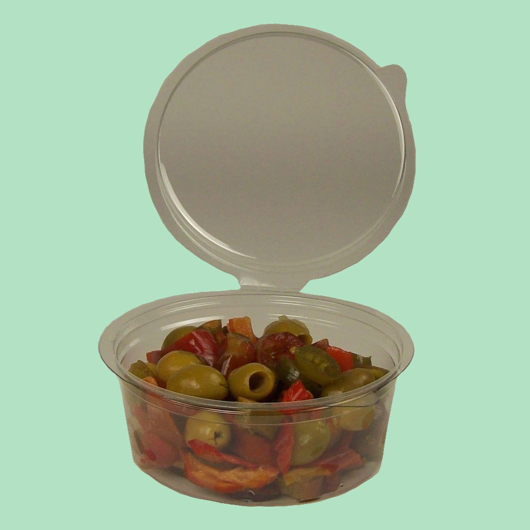 250ml Round Hinged r-Pet Pot