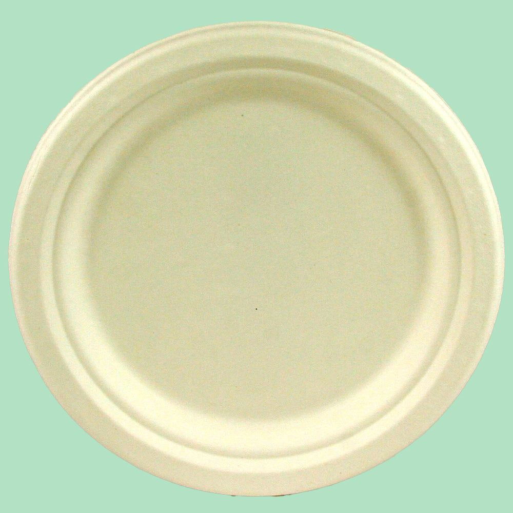 7" Round Bagasse Plate