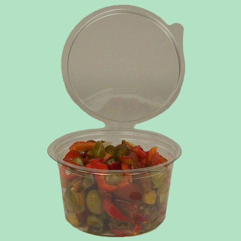 400ml Round Hinged r-Pet Pot