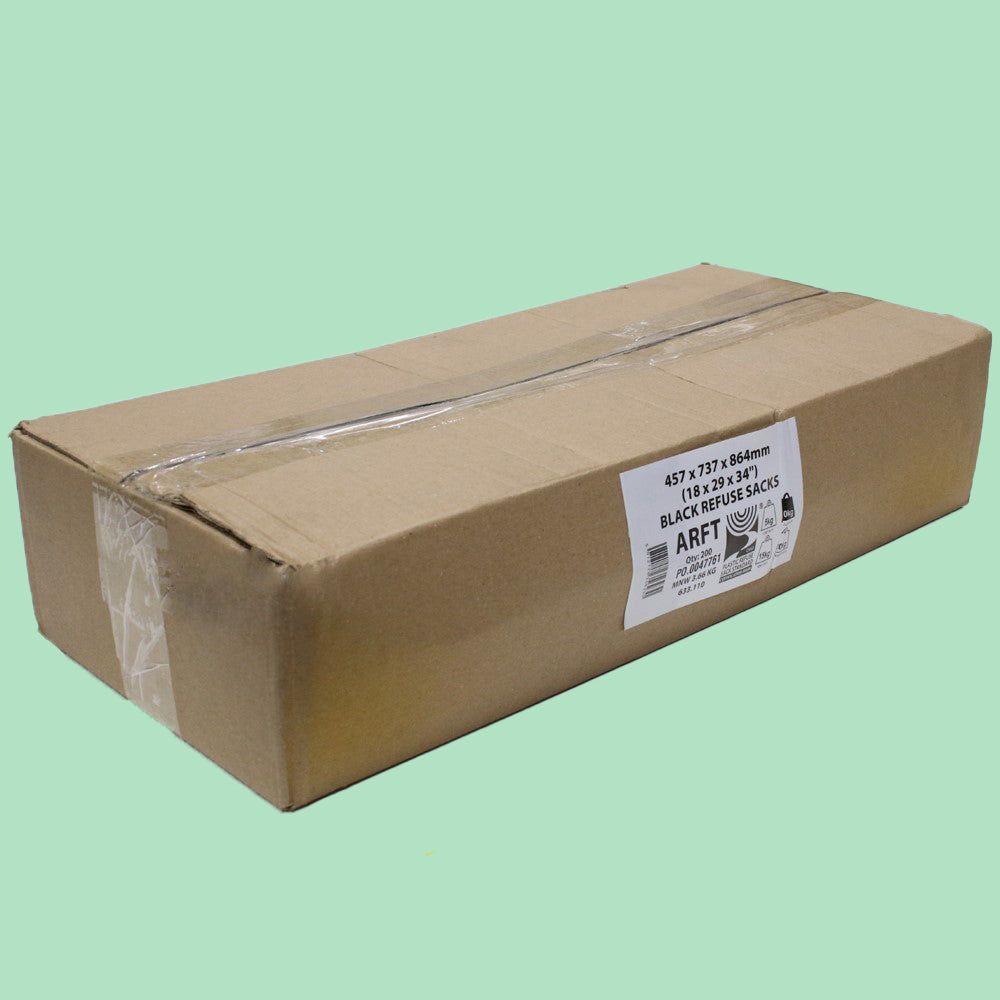 Black Refuse Sack 18" x 29" x 33" 10kgs