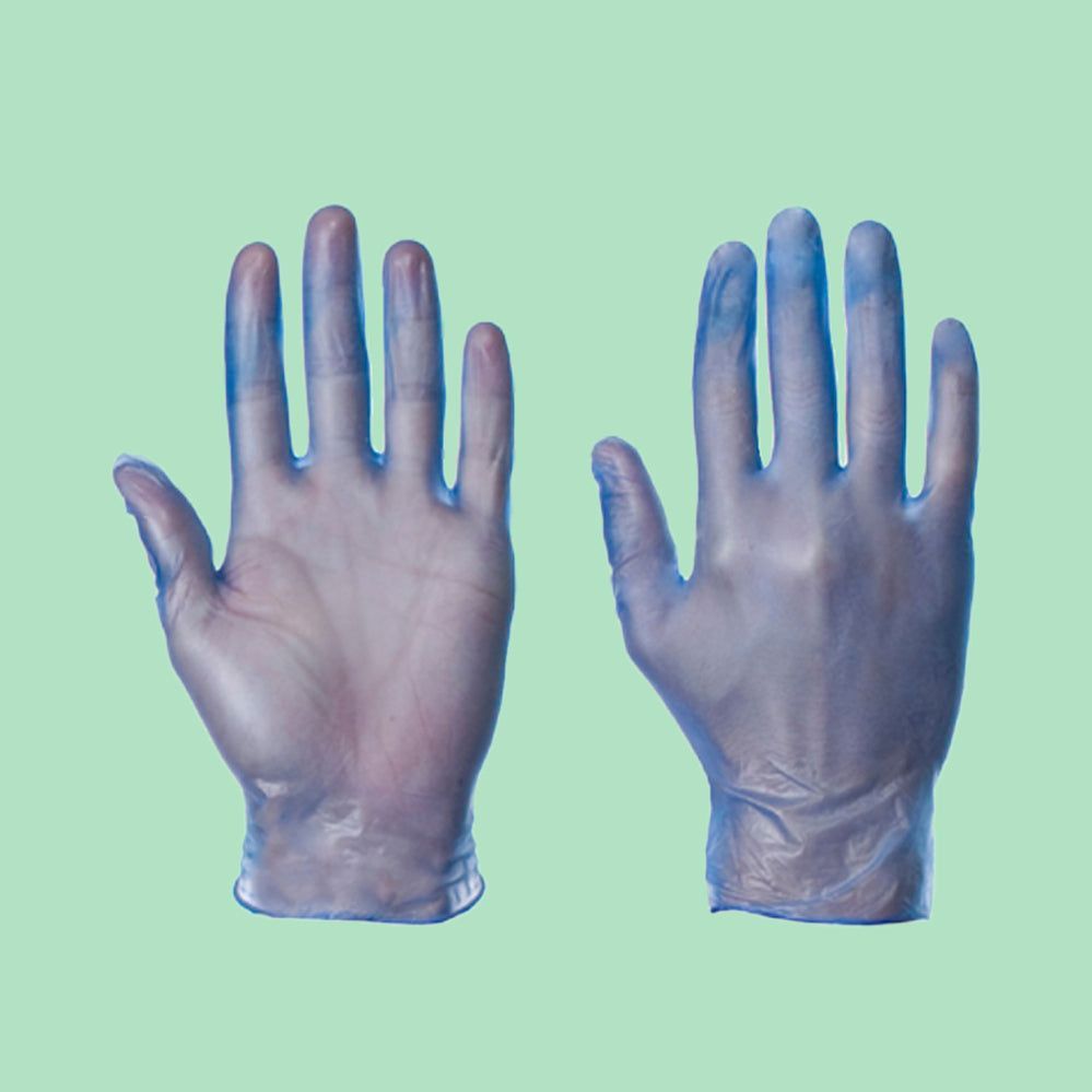 Large Blue Powder Free Vinyl Gloves