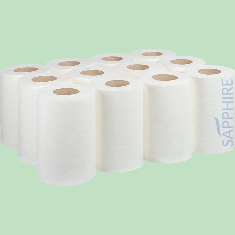 2 Ply White Mini Centrefeed