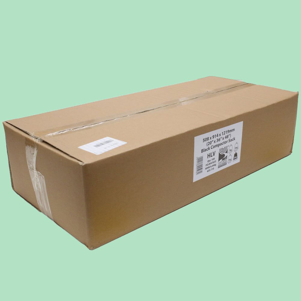 Black Compactor Sack 20" x 36" x 48" 15kgs