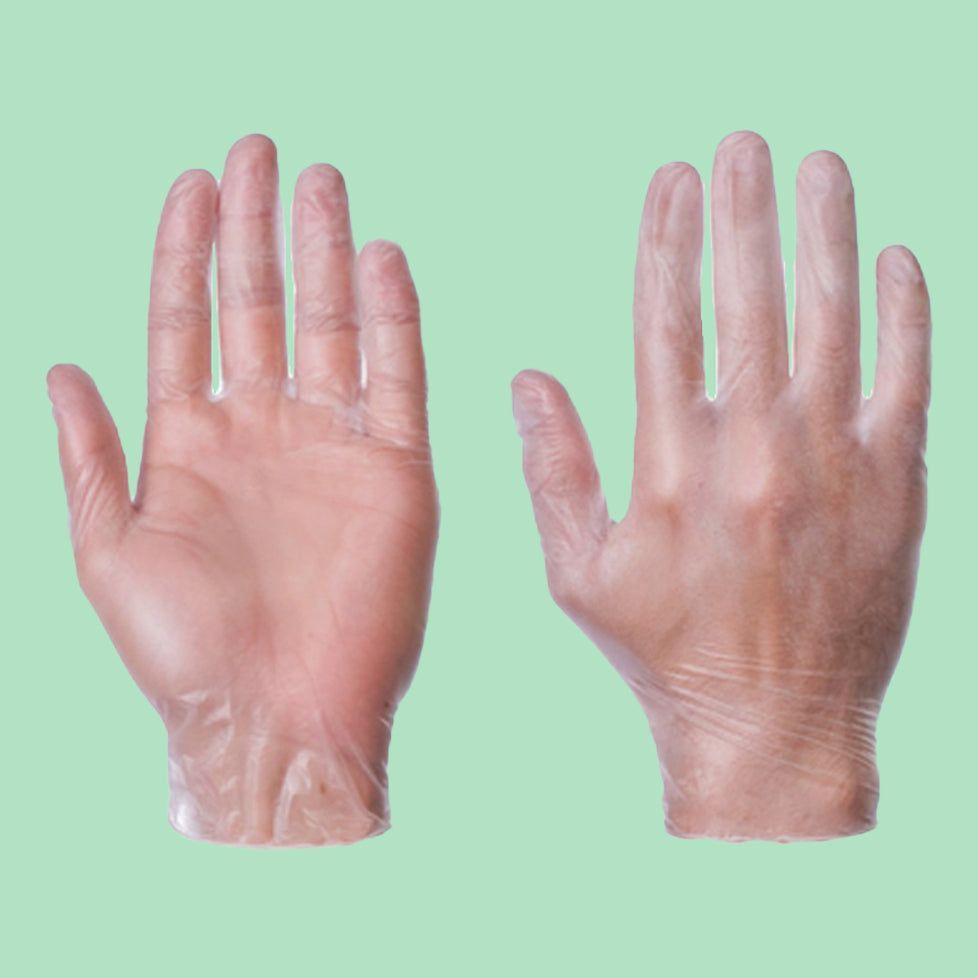 Extra Large Clear Powder Free Vinyl Gloves