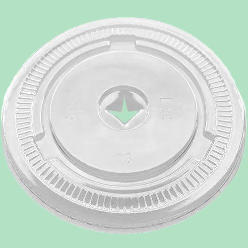 12-22oz Flat Lid - Straw Slot