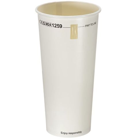 Pint to Line Paper Cup with Window