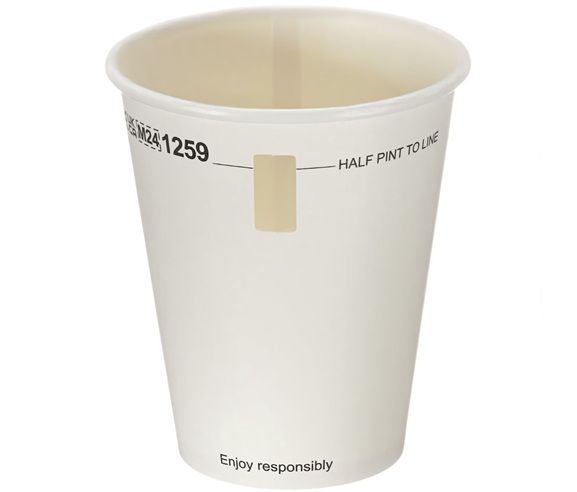 Half pint to Line Paper Cup with Window