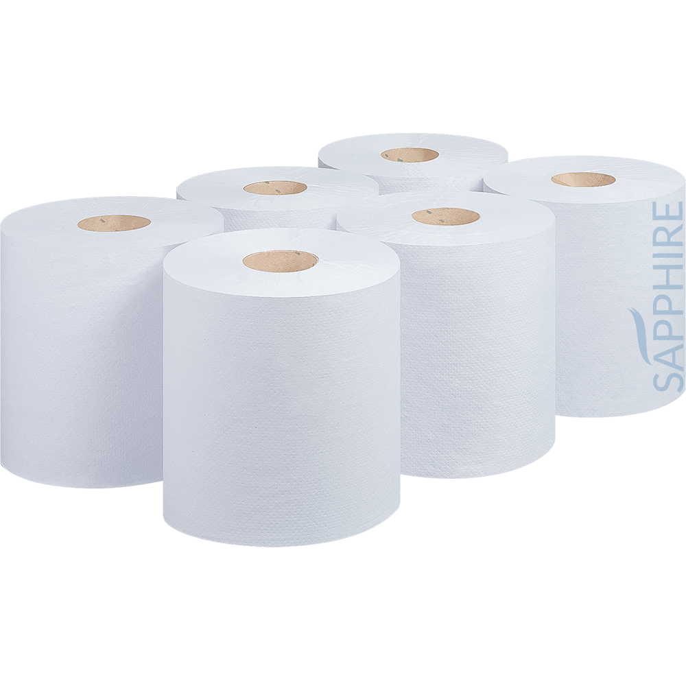 2 Ply White Centrefeed