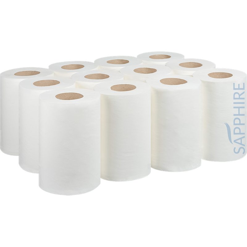 2 Ply White Mini Centrefeed