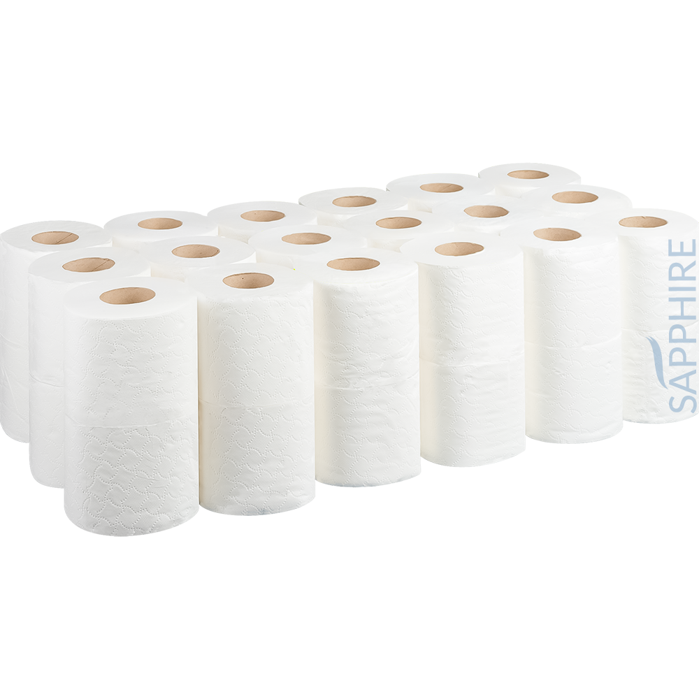 2 Ply White Standard Toilet Roll
