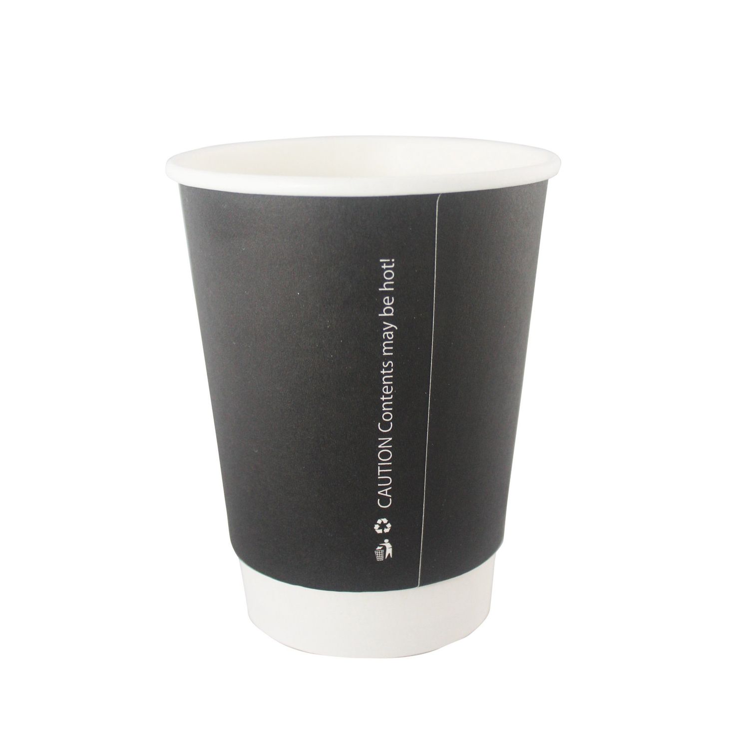 12oz Black Double Wall Paper Cup