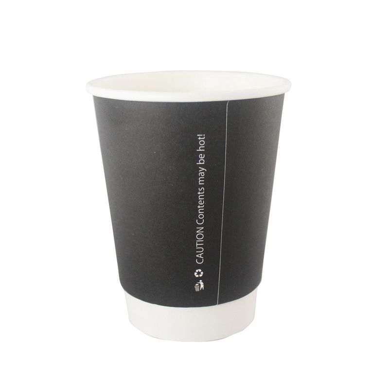 12oz Black Double Wall Paper Cup
