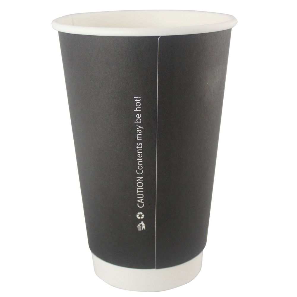 16oz Black Double Wall Paper Cup