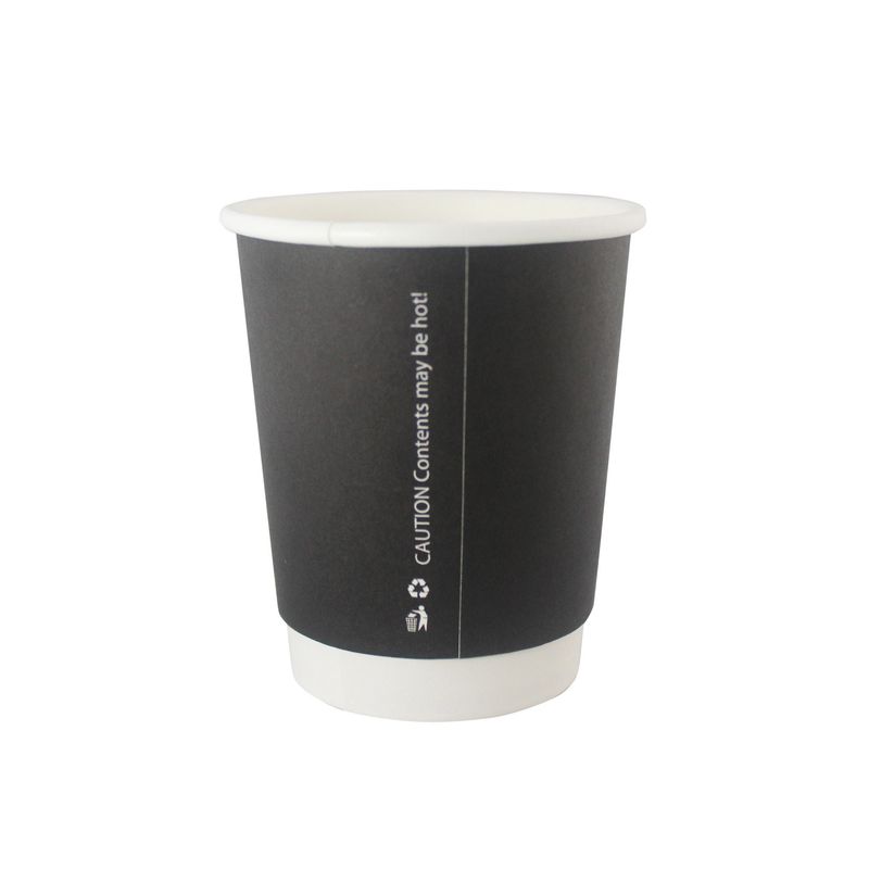 8oz Black Double Wall Paper Cup