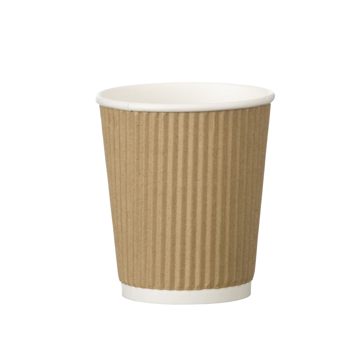 8oz Kraft Ripple Wall Paper Cup