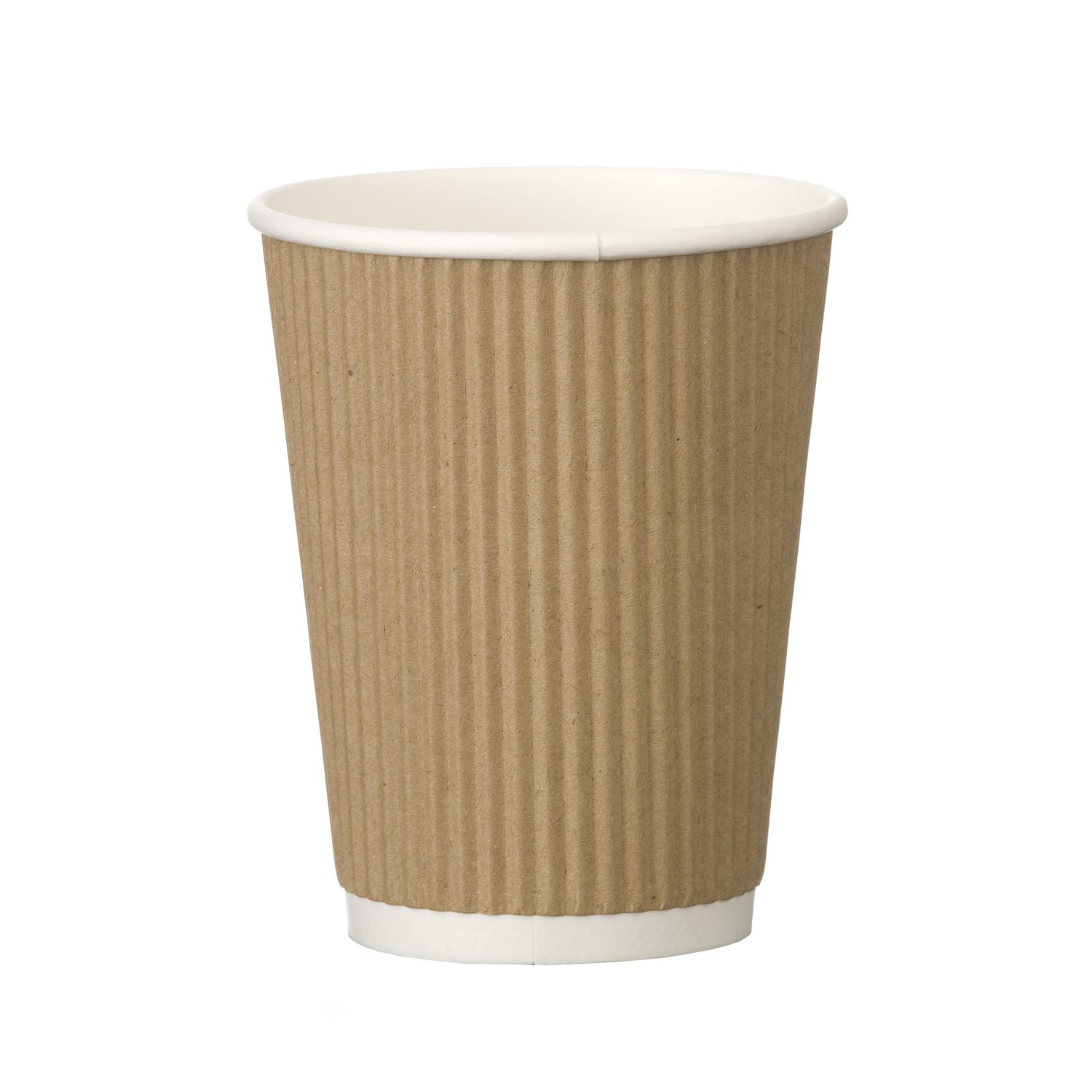 12oz Kraft Ripple Wall Paper Cup