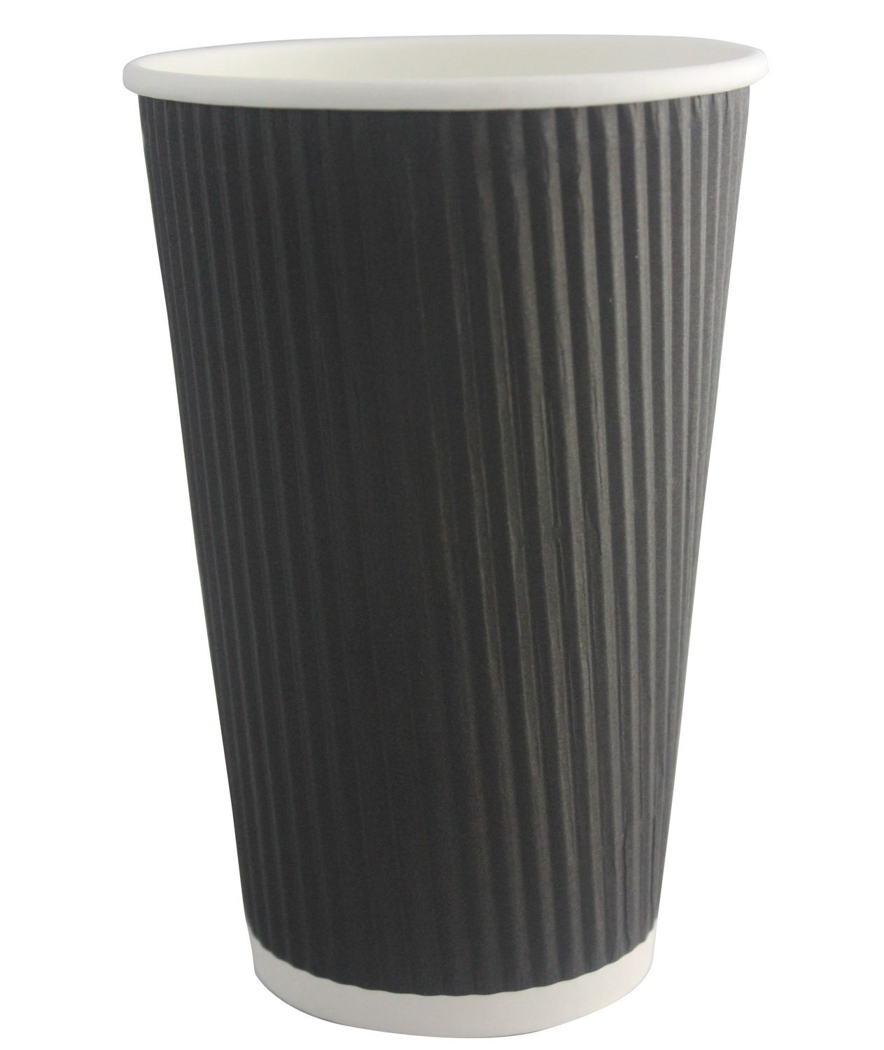 16oz Black Ripple Wall Paper Cup