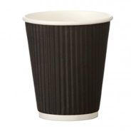 8oz Black Ripple Wall Paper Cup
