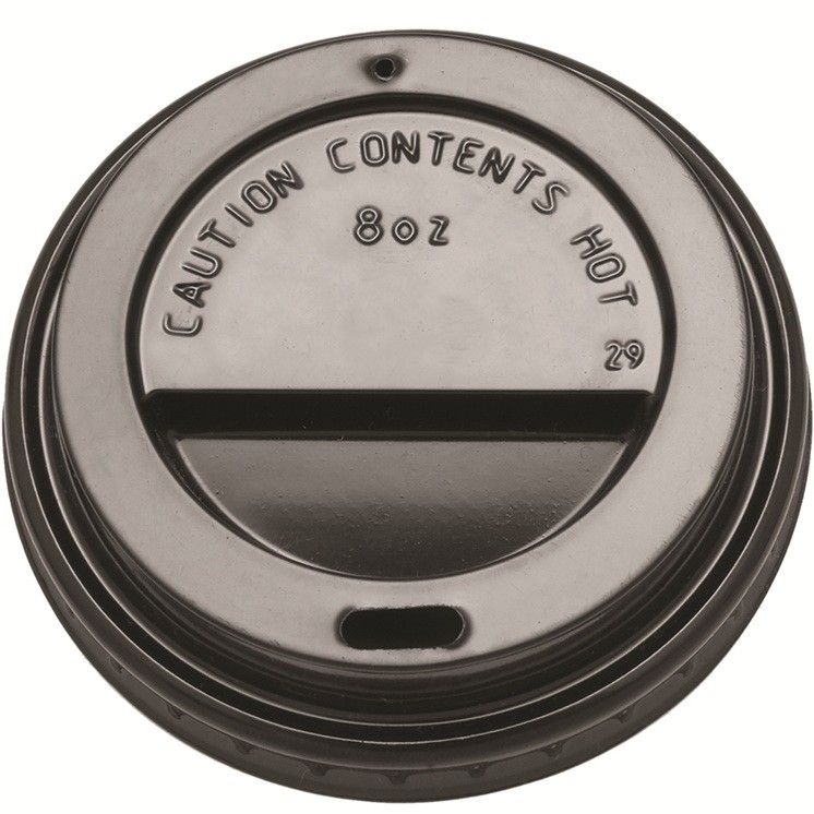8oz Black Dome Sip-Thru Lid