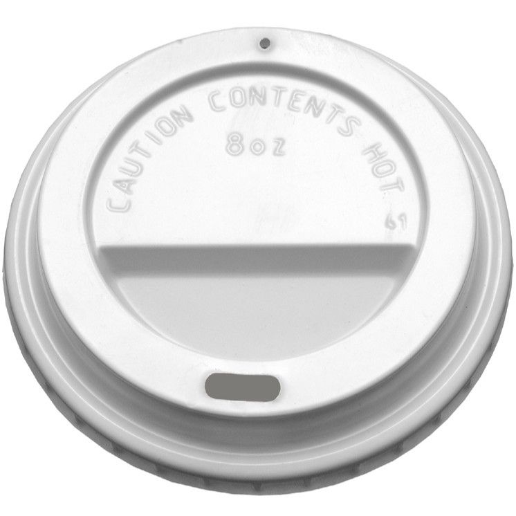 8oz White Dome Sip-Thru Lid