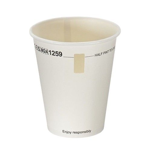 Half pint to Line Paper Cup with Window