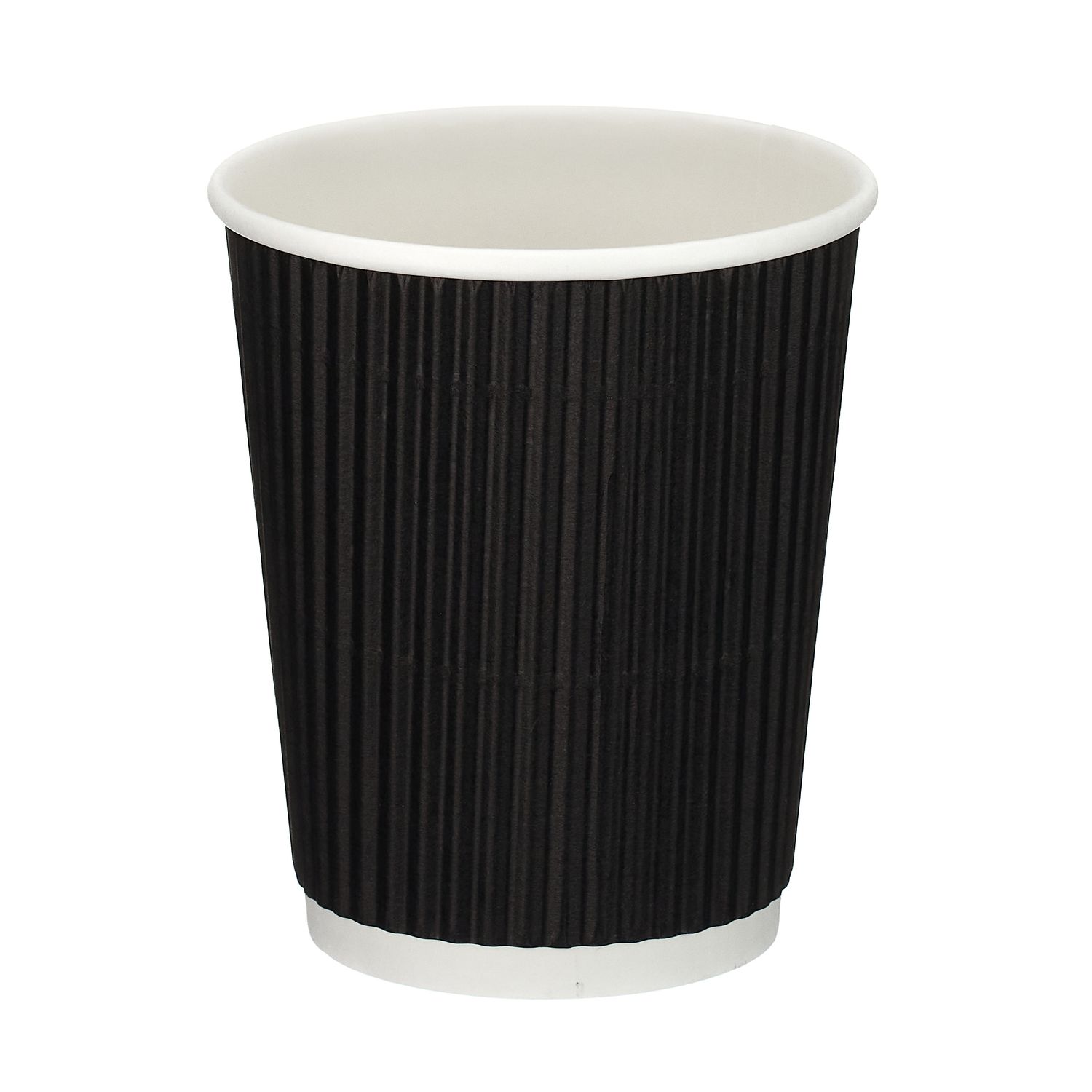 8oz Black Ripple Wall Paper Cup