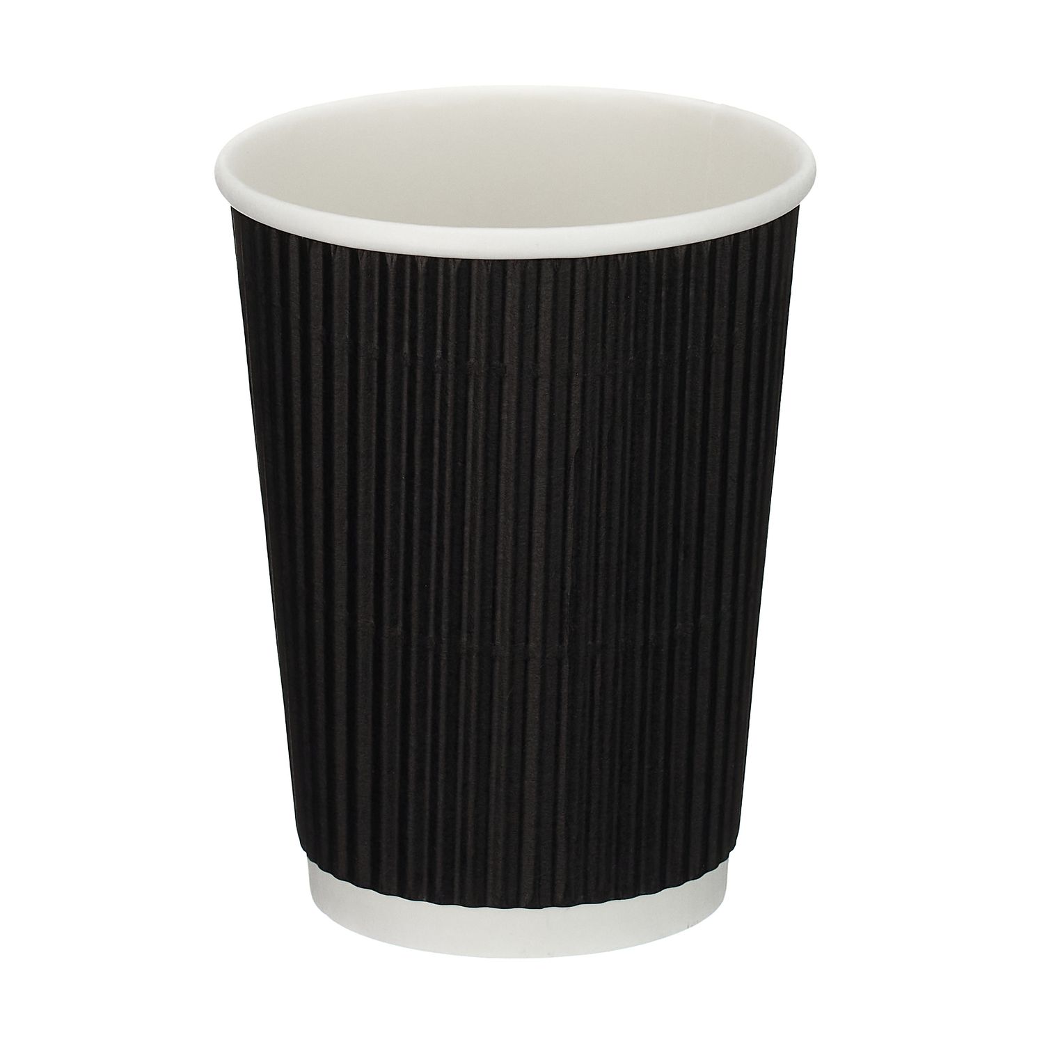 12oz Black Ripple Wall Paper Cup