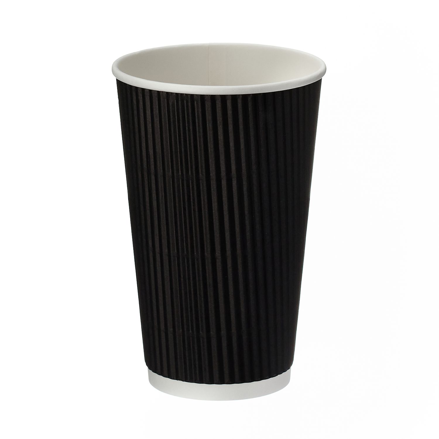 16oz Black Ripple Wall Paper Cup