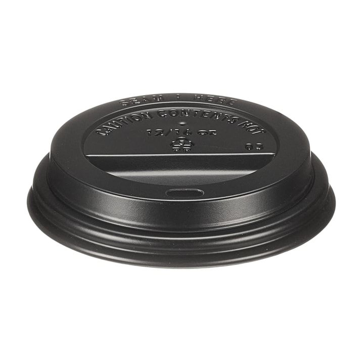 12/16oz Black Dome Sip-Thru Lid
