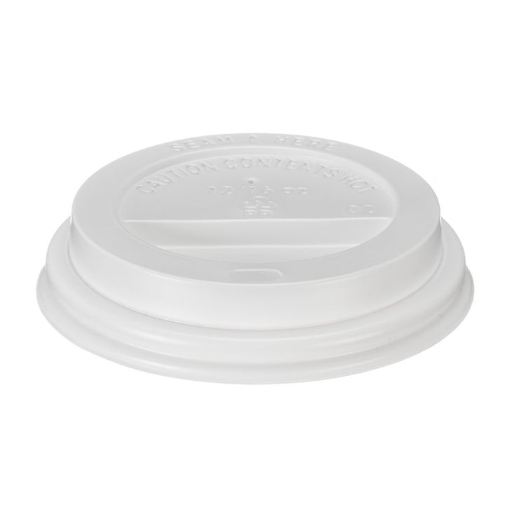 12/16oz White Dome Sip-Thru Lid