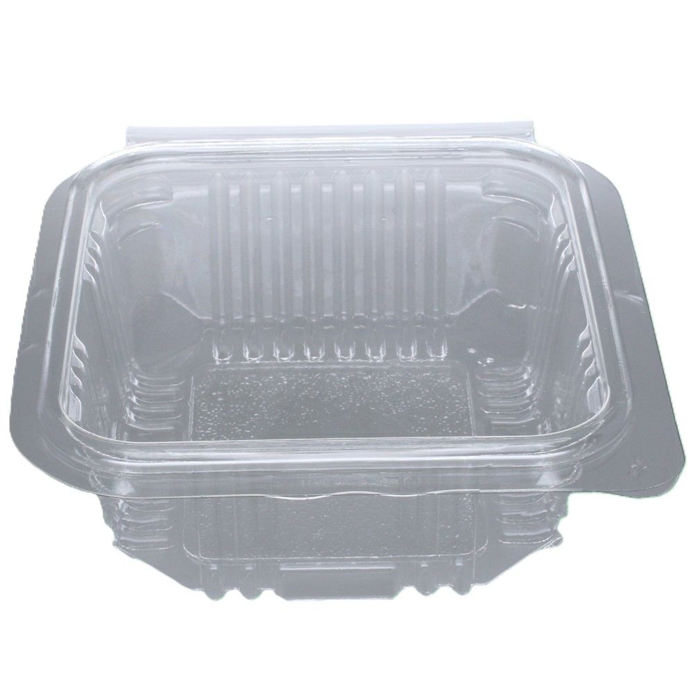250ml Square Hinged Lid rPET Container