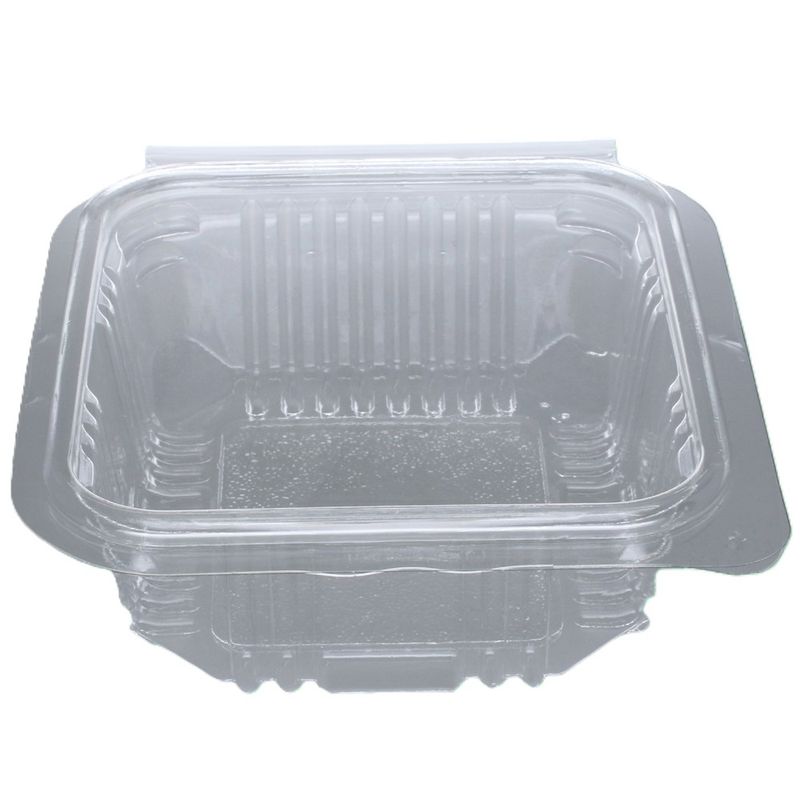 250ml Square Hinged Lid rPET Container