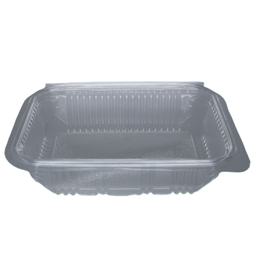 600ml Rectangular Hinged Lid rPET Container