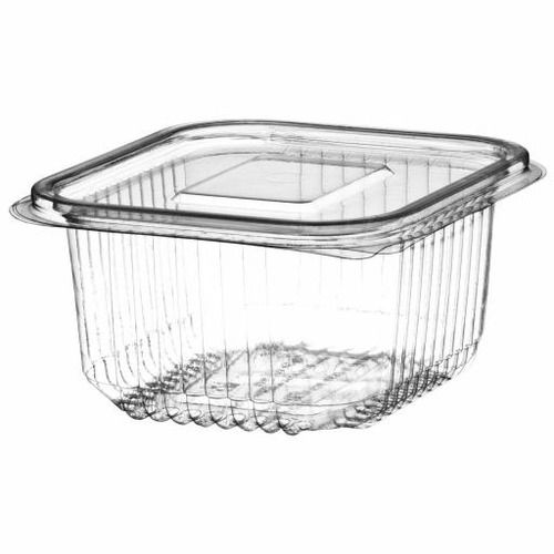 500ml Square Hinged Lid rPET Container