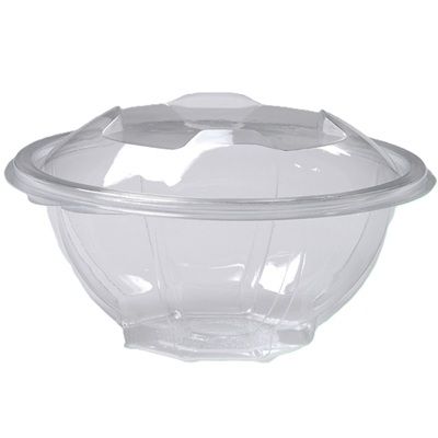 370ml Round Hinged Lid PET Container