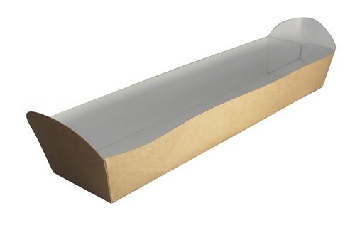 9" Kraft Baguette Tray