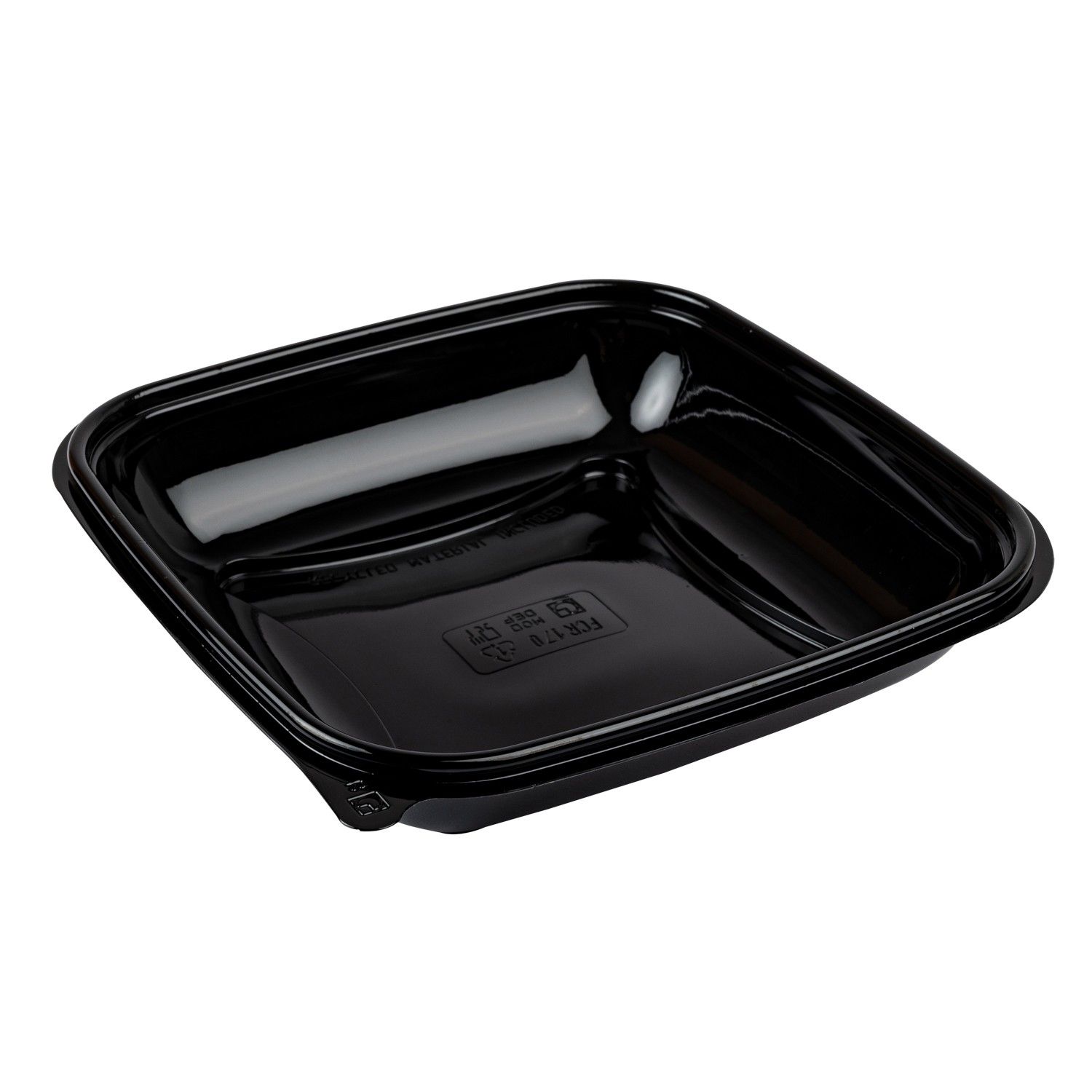 750ml Black Square rPET Tray