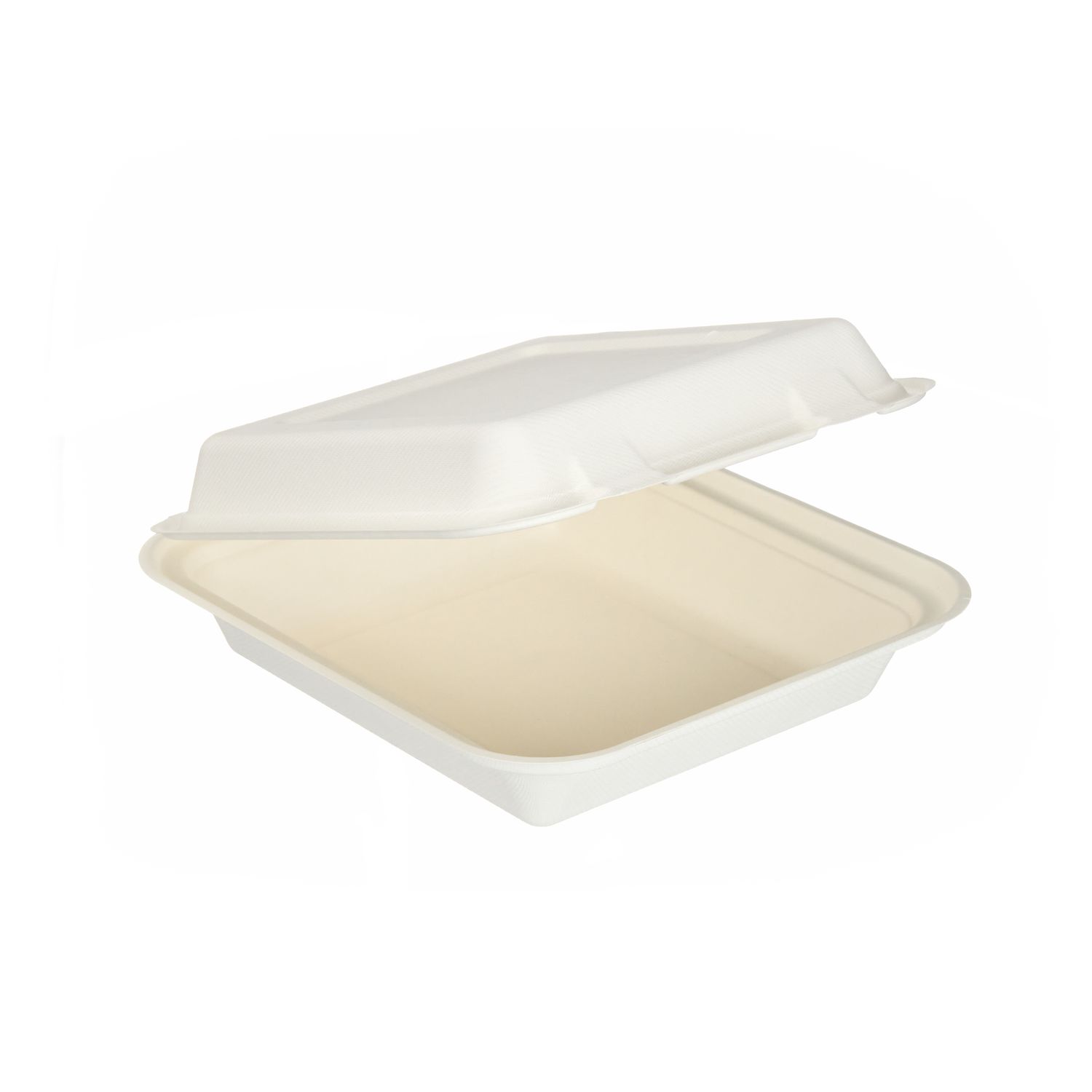 8" x 8" Bagasse Clamshell
