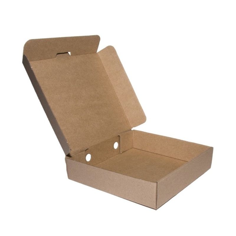 10" x 10" Brown E-Flute Pizza Box