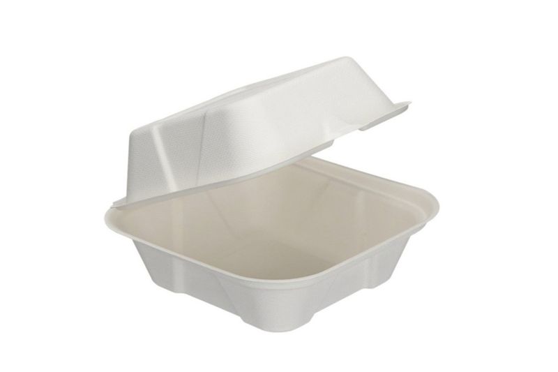 6" x 6" Bagasse Burger Box
