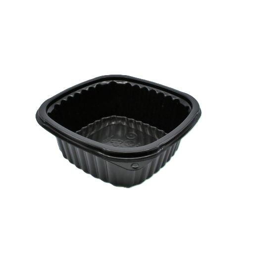 12oz Black Square Microwave Tray