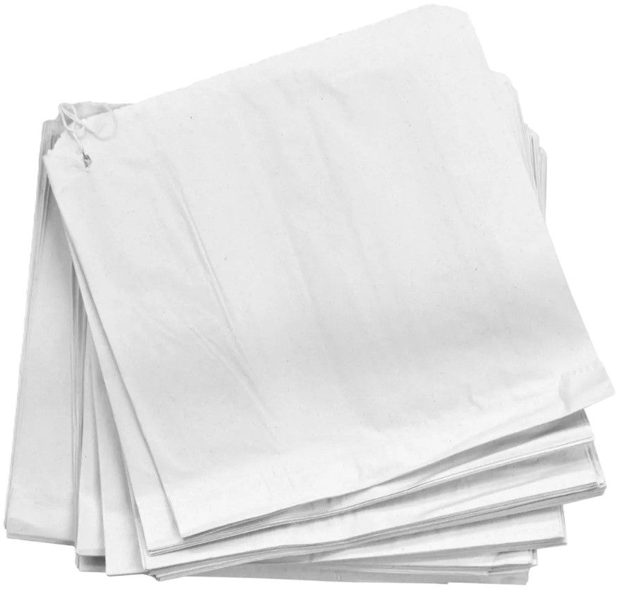 10" x 10" White Sulphite Paper Bag