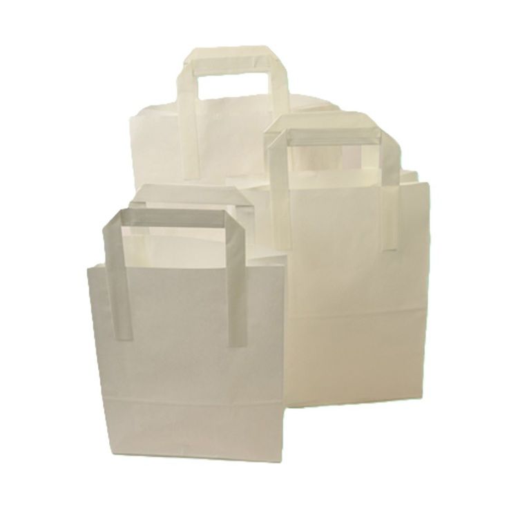 Medium White SOS Paper Carrier 8”x13”x10”